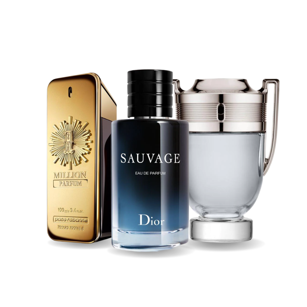 Lot de 3 parfums : ONE MILLION, SAUVAGE & INVICTUS – 100 ml