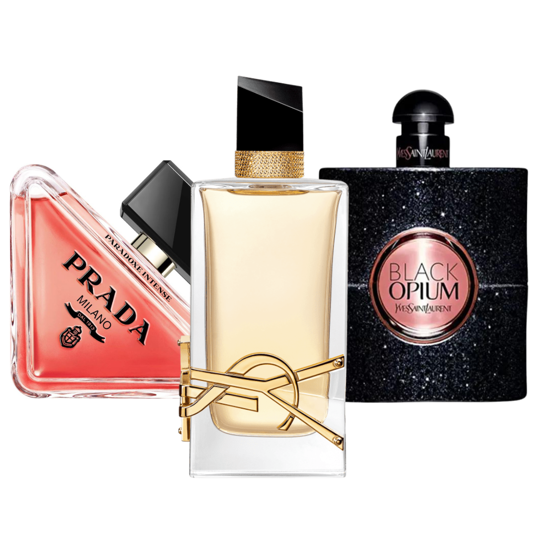 Lot de 3 parfums : PRADA PARADOXE, BLACK OPIUM & LIBRE – 100 ml