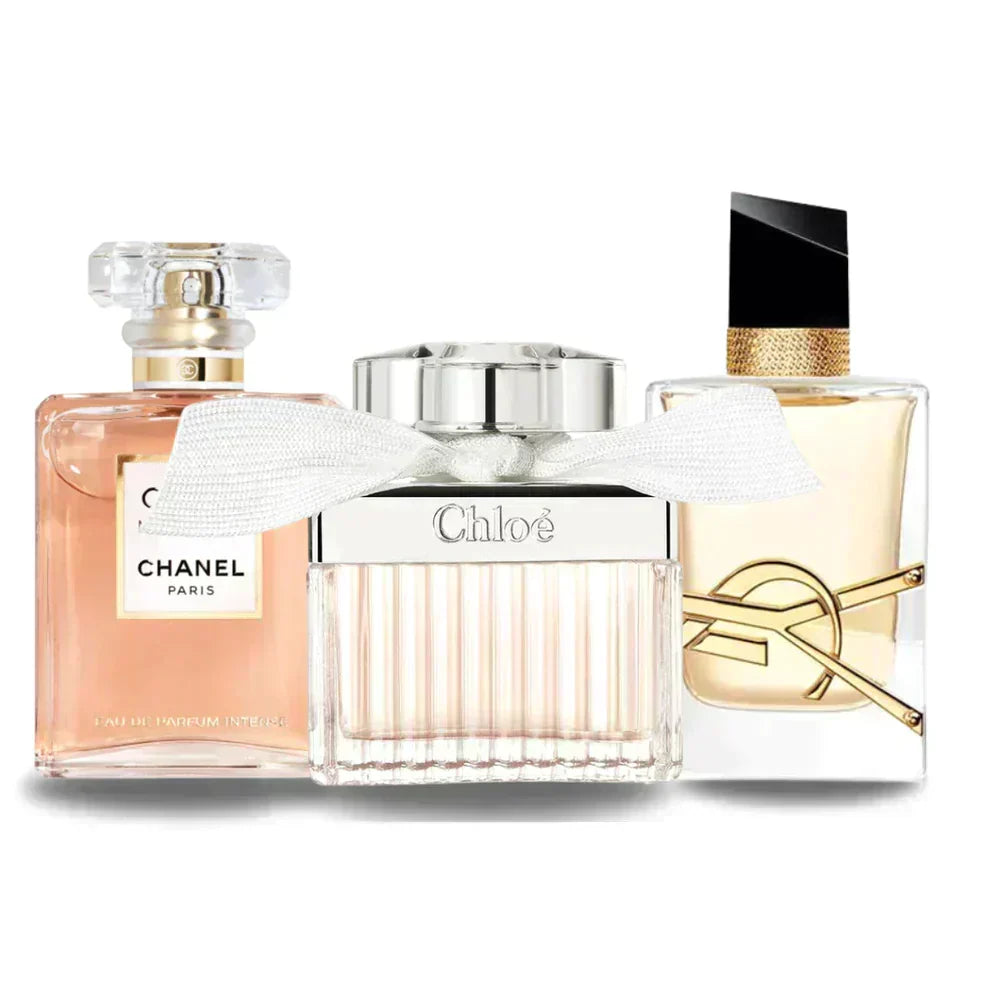 Pack de 3 parfums : COCO MADEMOISELLE, LIBRE & CHLOÉ – 100 ml